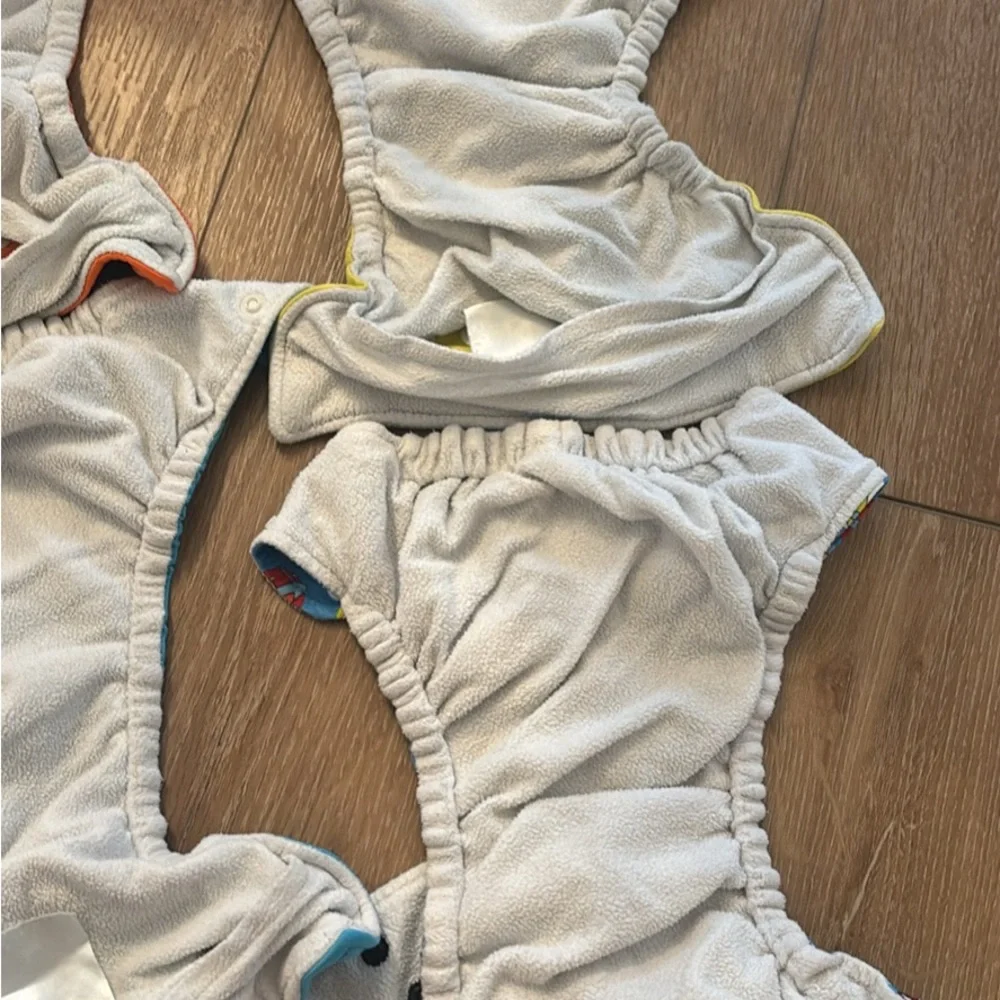 Charlie Banana Green and Blue Diaper Covers Adjustable Accessories 8 pocket